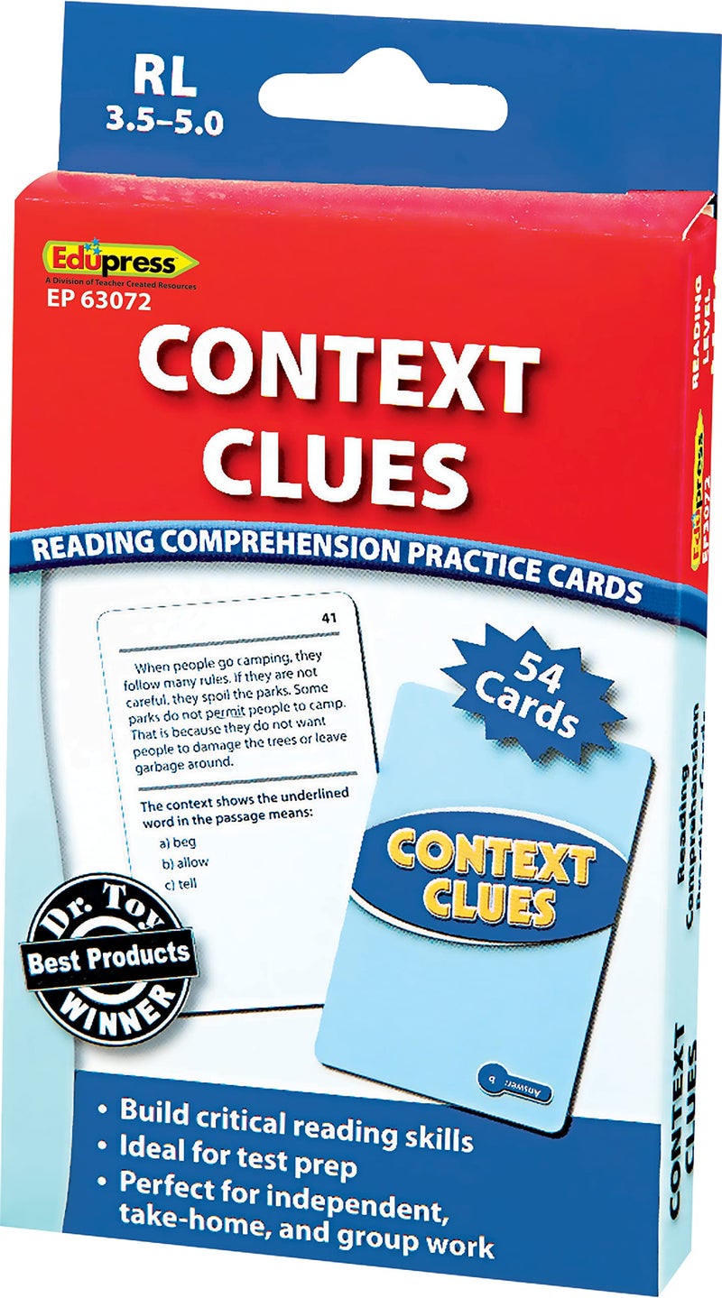 Edupress Context Clues Practice Cards, Levels 3.5-5.0,Blue - Image 4